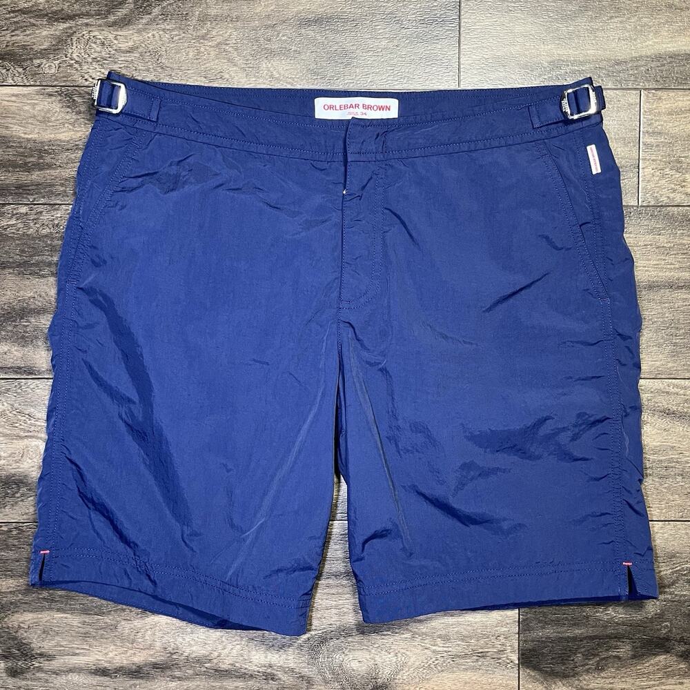 Orlebar Brown Dane Swim Shorts Men's 34 Navy O.B. Classic Luxury Resort Portugal